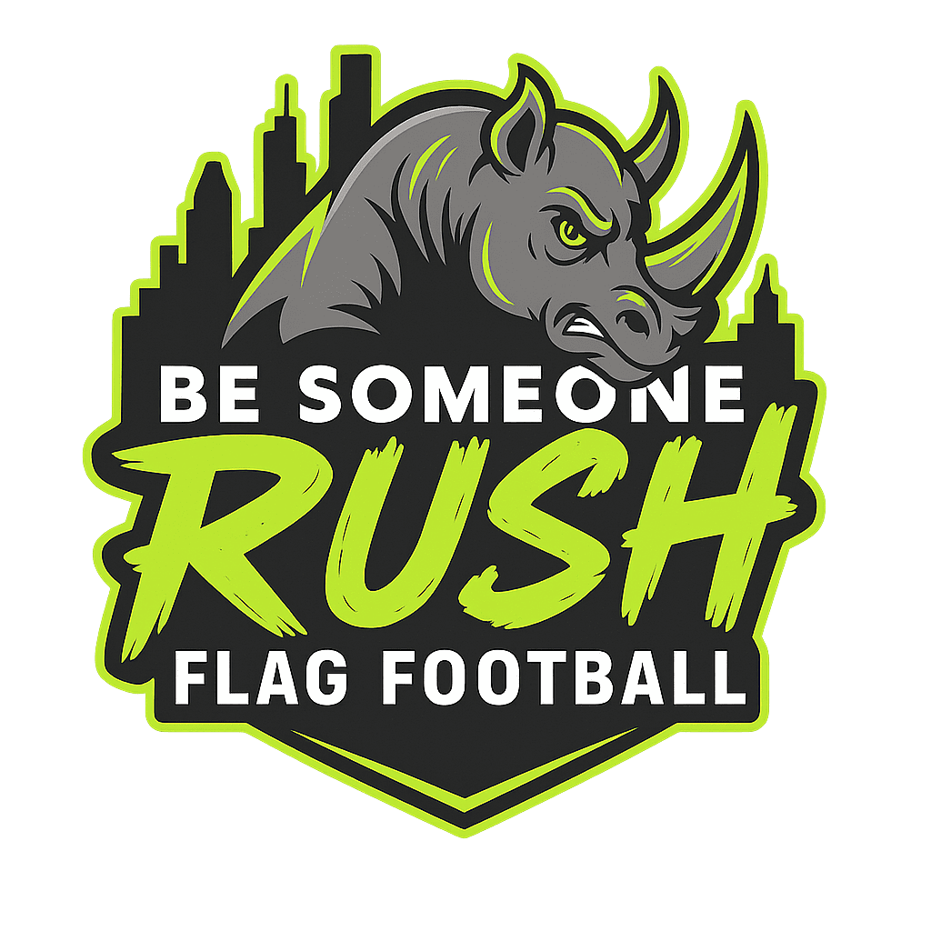 Be Someone Rush official 7-on-7 football logo