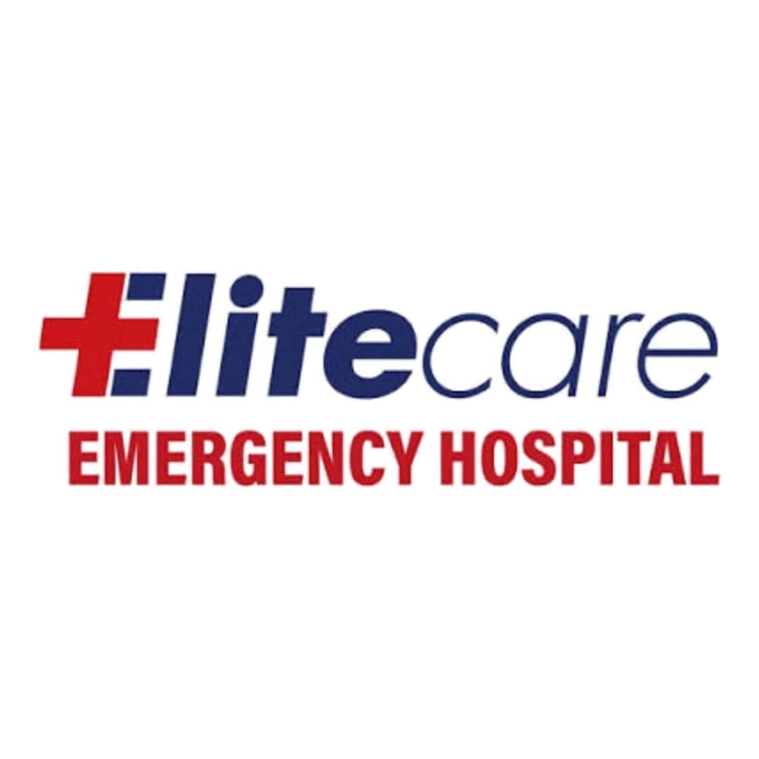 Elitecare Emergency Hospital logo with cross.