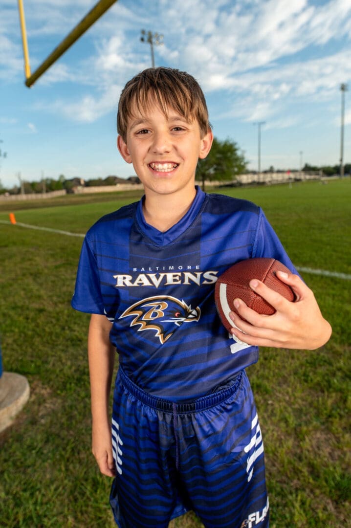 Flag football celebration moment