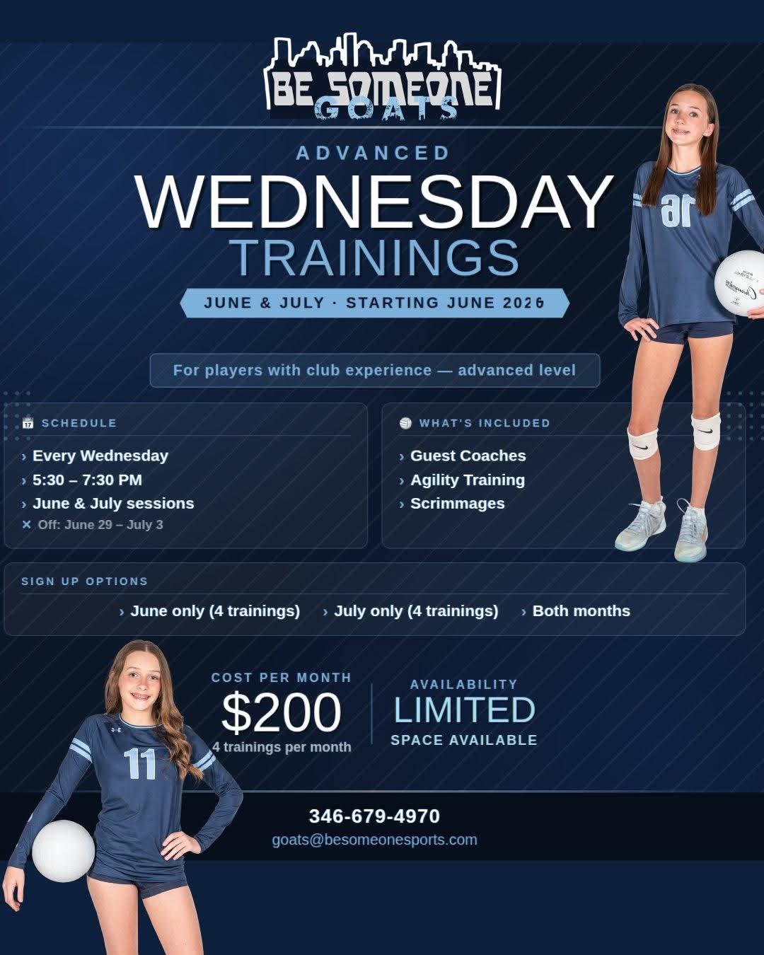 Advanced Wednesday Trainings flyer
